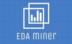 the eda logo on a blue background with white text that reads eda manner