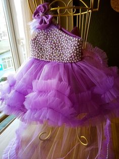 Buy Lilac Pearl Long Tail Princess Dress , Baby Pageant Dress ,princess Party Dress , Wedding Dress for Kids Online in India - Etsy Princess Style Lavender Gown For Party, Princess Style Lavender Party Gown, Princess Lavender Gown For Party, Purple Tulle Dress For Wedding, Purple Ball Gown For Dress-up Occasions, Purple Ruffle Dresses For Pageant, Lavender Princess Ball Gown For Wedding, Purple Ruffled Dress For Pageant, Lavender Ball Gown For Party