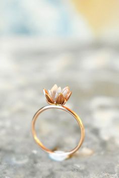 Unique Diamond and 14k Gold Fill Ring the Best Birthday Ring | Etsy Raw Diamond Jewelry, Unique Opal Ring, Lotus Flower Ring, Crystal Engagement Rings, April Birthstone Ring, Luxury Gifts For Women, Raw Diamond Engagement Rings, Fire Opals Jewelry, Unique Opal