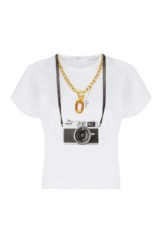 P100 PACO RABANNE PRINTED COTTON T-SHIRT Rick Owens Jacket, Barbour Steve Mcqueen, Chloe Purses, Zegna Shoes, Paco Rabanne, Everyday Dresses, Yoga Wear, Cotton T Shirt, White Cotton