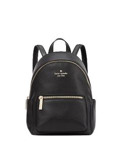 DETAILS10"h x 7.6"w (bottom) x 5.2"dpebbled leather100% leather2 way script logoback slip pocketfront zip pocket, side slip pocketszip aroundStyle No. KB650Color: Black Luxury Kate Spade Leather Backpack For On-the-go, Luxury Kate Spade Leather Backpack For Daily Use, Black Backpack, Leather Mini, Kate Spade New York, Pebbled Leather, Zip Pockets, Kate Spade, Backpacks