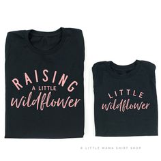 Mommy and Me Matching Shirts // Women's Boyfriend Fit Graphic Tee Shirt & Toddler or Baby Girl Shirt The perfect mommy and me outfit for a mama and her little wildflower! **Newborn-18 Month shirts are bodysuits // 18 Month + Up are T Shirts** IMPORTANT NOTE: These are unisex shirts. Women, order your normal size for a loose fit, or size down one for a more fitted look. Women normally prefer to size down in unisex sizing. The baby and toddler shirts run true to size. SHIPPING DETAILS: - All s Mommy And Me Shirts, Mommy And Me Shirt, Fourth Of July Shirts, Pink Set, Mommy And Me Outfits, Mama Shirts, Girl Shirt, Shirts Women