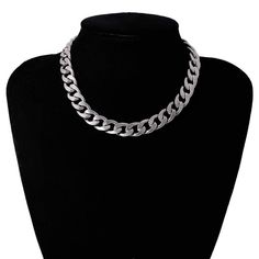 DescriptionStainless Steel Punk Style Chunky Chain Choker NecklaceSpecificationLength: 13" + 3.9" extWeight: 2.4 oz/pcsMaterial: Stainless SteelChain Color:silverFeatures & DetailsThis stainless steel chunky choker necklace are unique and eye-catching.This beautiful and stylish necklace is ideal for you to wear on any occasions making you more attractive. fashionable and amazing and it is the best gifts for wife. girlfriend. sister and other beloved person.Stainless Steel is a great metal for je Chunky Choker Necklace, Best Gift For Wife, Chunky Choker, Stainless Steel Chain Necklace, Chunky Chain Necklaces, Elephant Bracelet, Neck Choker, Stylish Necklace, Chain Choker Necklace