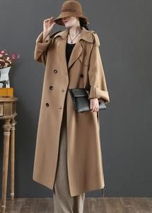 vintage plus size clothing long winter woolen outwear brown lapel doub – SooLinen Elegant Oversized Brown Wool Coat, Brown Double-breasted Wool Coat For Winter, Winter Brown Double-breasted Wool Coat, Oversized Brown Double-breasted Pea Coat, Brown Wool Coat For Office In Winter, Brown Wool Office Coat For Winter, Brown Double-breasted Wool Coat For Fall, Coat For Woman, Vintage Plus Size