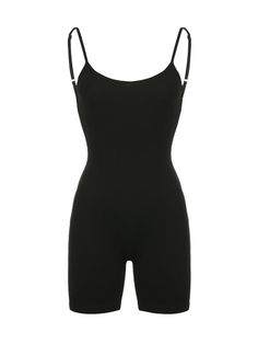 Turn heads with Everline's sultry backless romper! Its adjustable straps and high waist will flatter your figure while the U-neckline will show off your best assets. Look effortlessly sexy in this versatile black piece - perfect for any occasion! Details Everline Backless Romper in Black Sexy Backless Adjustable Straps High Waist Alees Fashion Summer Collection Black Bodysuit With Built-in Bra And Tank Straps, Backless Jumpsuits And Rompers With Built-in Bra And Stretch, Sleek Stretch Bodysuit With Spaghetti Straps, Cami Bodysuit With Built-in Bra, Solid Color Cami Bodysuit With Built-in Bra, Fitted Black Jumpsuits And Rompers With Spaghetti Straps, Black Fitted Jumpsuits And Rompers With Spaghetti Straps, Fitted Black Jumpsuit With Spaghetti Straps, Black Fitted Jumpsuit With Spaghetti Straps