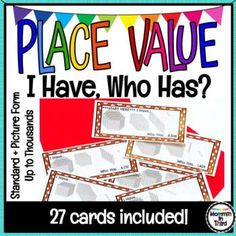 place value cards for students to use in the classroom