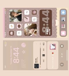 Brown And Pink Icons, Brown And Pink Aesthetic Wallpaper, Pink Phone Theme, Samsung Themes, Phone Setup, Iphone Theme, Phone Layouts, Custom Ipad, Pink Phone