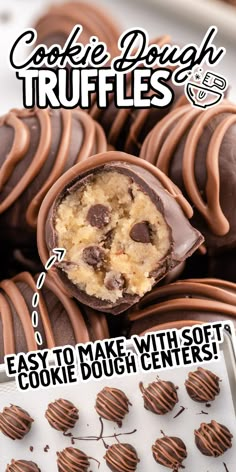 Cookie Dough Truffles Diy Chocolate Snacks, Cookies Ideas Creative, How To Make Bon Bons, Dessert Potluck Ideas, Easy Baked Goods Recipes, Dessert Gift Ideas, Things To Bake When Bored Easy, Cute Baked Goods, Fun Treats To Make