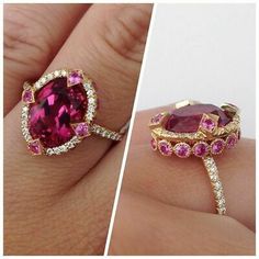 Find many great new & used options and get the best deals for Unique 925 Sterling Silver Red Ruby Oval Prong And Halo Setting Channel Ring at the best online prices at eBay! Free shipping for many products! Engagement Ring Non Traditional, Necklace Women Gold, Women Gold Chain, Spinel Jewelry, Gold Chain Design, Pink Spinel, Mexican Jewelry, August Birthstone, Detailed Design