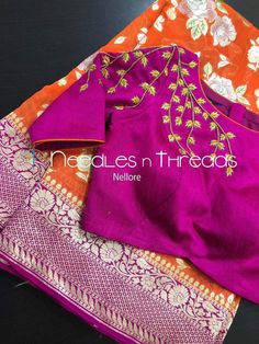 Work For Blouse, Side Work, Maggam Work Blouse, New Embroidery Designs, Floral Saree, Cutwork Blouse Designs, Blouse Embroidery, Fashion Embroidery, Maggam Work Blouse Designs