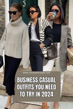 Chic Office Attire Women, New York Professional Style, Stylish Work Outfits Winter Office Style, Business Casual Reception Outfit, Smart Casual Outfit Autumn, Work Semi Casual Outfit, Ny Work Outfits, 40 Year Old Work Outfits, Winter 2024 Office Fashion Trends Women