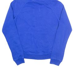 Item is in good used condition. >Size: S >Armpit To Armpit: 19" >Armpit To Cuff: 19" >Collar To Hem: 21" Blue Sportswear Sweats For Fall, Blue Fleece Crew Neck Sweats, Blue Sweats For Streetwear In Fall, Blue Sweats For Fall Streetwear, Blue Relaxed Fit Athleisure Sweats, Blue Casual Sweatshirt With Ribbed Cuffs, Casual Blue Sweatshirt With Ribbed Cuffs, Blue Sportswear Sweatshirt For Winter, Blue Long Sleeve Sports Hoodie