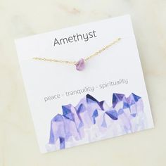 Elevate your style and nurture your soul with our Dainty Birthstone Healing Necklace, a delicate and meaningful accessory designed to resonate with your unique energy and support your journey of self-discovery and healing. Each stone carries its own unique symbolism and significance, making the necklace not only a beautiful accessory but also a meaningful representation of the wearer's personality, birth month, and spiritual journey. Holistic Necklace With Raw Stone For Gift, Dainty Amethyst Crystal Necklace For Gift, Spiritual Birthstone Crystal Necklaces, Spiritual Birthstone Crystal Necklaces For Everyday, Everyday Spiritual Gemstone Crystal Necklaces, Healing Minimalist Birthstone Necklace, Lavender Crystal Necklaces With Natural Stones For Gift, Lavender Crystal Necklace With Natural Stones For Gift, Adjustable Amethyst Crystal Necklace As Gift