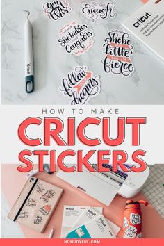 how to make stickers Stickers On The Cricut, Cricut Marketing Ideas, Diy Printable Stickers, How To Print Colored Images On Cricut, How To Make Clear Stickers With Cricut, Printing Stickers With Cricut, How To Decorate Your Cricut Machine, How To Make Iron On Patches With Cricut, Print Then Cut Stickers Cricut