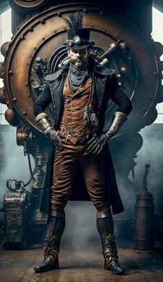 Steampunk Villian, Steampunk Aesthetic Outfit, Steampunk Engineer, Dieselpunk Fashion, Men Steampunk, Male Steampunk, Steampunk Character, Steampunk Illustration, Steampunk Man