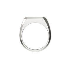 This ring is an edgy masterpiece. The design is inspired by clean lines and smooth metal surfaces that have been precisely sculpted, and a sparkling 1.5mm lab-grown diamond set on a tall octagonal platform adds the finishing touch to this unisex ring. | Metal: Gold Color: 18K Gold Vermeil (Not to be confused with regular gold plating, our vermeil is a thick layer of 18k solid gold on sterling silver meaning it will last longer. You get the look & feel of gold jewelry at a fraction of the price) Silver Meaning, Diamond Signet Ring, Solitaire Diamond, Unisex Ring, Ring Metal, Diamond Set, Diamond Sizes, Signet Ring, Diamond Solitaire