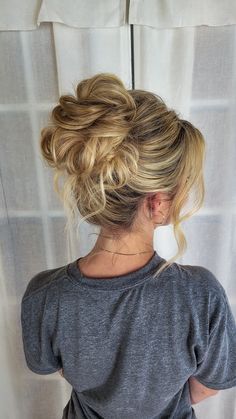 bridal high updo, blonde updo, special occasion updo, wedding hairstyle Bridal High Updo, Boho Wedding Updo, Updo Bridesmaid Hair, Frosted Tips, Girls Updo, High Updo, Mums Wedding, Blonde High