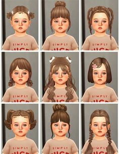 Sim4 Maxis Match Hair, Maxis Match Infant Hair, Sims 4 Cc Matching Family Outfits, Baby Hair Sims 4 Cc, Sims 4 Hair Maxis Match Cc, Sims 4 Cc For Toddlers, The Sims 4 Mm Cc, Sims 4 Maxis Match Kids Cc, Kids Sims 4 Cc Hair