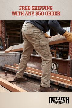 Liberate your limbs with the easy-moving freedom of DuluthFlex® Fire Hose® Trim Fit Work Pants. And they're cut trim just the way you like. Pants Outfit Work, Cargo Dress Pants, Dress Pants Outfits, Cargo Work Pants, Mens Work Pants, Duluth Trading Company, Fire Hose, Green Cargo Pants, Trim Fit