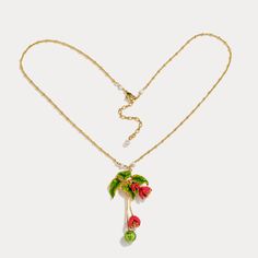 Ladybug Necklace is a unique necklace inspired by the ladybug. If you like very special nature jewelry or enamel jewelry, you can go to Selenichast online shop, a high quality brand. Taking on the unique design, this ladybug leaf necklace comes with the sense of effortless chic and mellow. It depicts a ladybug hangs poised above leaves accompanied by a lovely flower. All of them are hand enamelled, which ensures their vivid colors. Nature satisfies with its loveliness and vividness, encouraging Enamel Flower Pendant Necklace With Charm, Enamel Flower Pendant Necklace With Flower Charm, Enamel Necklaces With Flower Charm And Pendant, Flower Charm Enamel Necklace, Enamel Flower Charm Necklace, Floral Enamel Necklace With Flower Charm, Enamel Pendant Jewelry With Flower Charm, Flower-shaped Enamel Necklaces For Gifts, Enamel Flower Charm Pendant Necklace