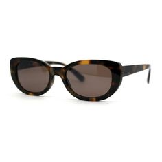 A festival and summer essential, these true vintage clout style sunglasses with cat eye bent are crafted with small oval frames for a retro chic look. Neutral colored lenses make them great for everyday wear, while tapered arms give them a sleek look. Made with a plastic based frame, reinforced metal hinges, and 100% UV protected lenses. (a588) 5 9/16" (142mm) x 1 3/4" (44mm) 100% UV400 Protection Polycarbonate Lenses Mod Classic Bridge Width: 15mm Temple Length: 141mm Lens Width: 52mm Lens Heig Vintage Cat Eye Sunglasses With Tinted Lenses For Summer, Vintage Cat Eye Tinted Sunglasses For Summer, Vintage Cat Eye Sunglasses With Polarized Lenses For Summer, Tortoiseshell Tinted Cat Eye Sunglasses For Summer, Summer Tortoiseshell Cat Eye Sunglasses With Mirrored Lenses, Trendy Tortoiseshell Cat Eye Sunglasses For Summer, Tortoiseshell Cat Eye Sunglasses For Summer, Vintage Brown Cat Eye Sunglasses For Summer, Summer Tortoiseshell Cat Eye Sunglasses