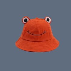 These froggie bucket hats are the perfect travel companions for all of your adventures! Or a great present for a friend! Chose from 6 colors, includes drawstring inside to ensure perfect fit. Flat brim offers a protection from the sunlight for your eyes Foldable material, makes it convenient and portable to carry Perfect for outdoor activities like fishing, travelling, hiking, camping, beach A great accessory to wear any day of the year Adult Size: 22.8 inch (58 cm) Orange Frog, Frog Bucket Hat, Wide Brim Bucket Hat, Pola Topi, Frog Hat, Camping Beach, Cute Sun, Cowgirl Party, Funny Frogs