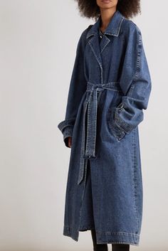 Super Flare Jeans, Chloe Clothing, Denim Trench Coat, Recycled Denim, Pantalon Large