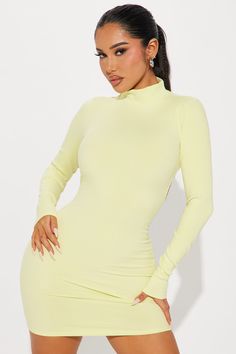 Available In Citron. Mini Dress Mock Neck Long Sleeve Hardware Clasp Back Closure Open Back Stretch Compression Rib 86% Rayon 14% Spandex Imported | Iris Snatched Mini Dress in Citron size Medium by Fashion Nova High Stretch Spring Mini Dress In Elastane, High Stretch Mini Dresses For Spring, Spring High Stretch Mini Length Bodycon Dress, Spring High Stretch Bodycon Dress, Spring Mini-length High Stretch Bodycon Dress, Yellow Long Sleeve Bodycon Dress For Night Out, Yellow Long Sleeve Bodycon Dress, Yellow Long Sleeve Stretch Bodycon Dress, Yellow Stretch Long Sleeve Mini Dress