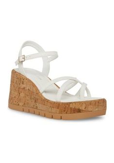 Madden Girl's strappy sandals with a cork wedge pairs perfectly with your favorite maxi dress. | Madden Girl Women's Vault-C Sandals, 10M Trendy Wedges, Cork Heels, Cork Wedges Sandals, Womens Sandals Wedges, Madden Girl Shoes, Strappy Wedges, Girls Shoes Kids, Buckle Shoes, Girl Shoes