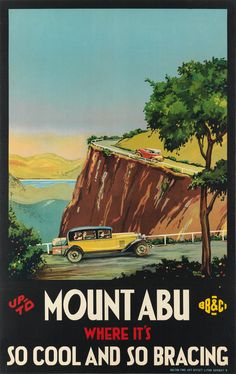 an advertisement for the mount abu where it's so cool and so bracing