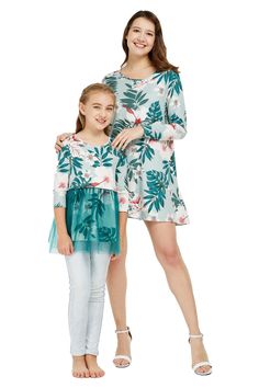 This beautiful Hawaiian print Women and Girl matching outfit is made of stretchy material, soft and silk-like. Women Long Sleeve Flare Dress comes in size S-XL. Girl Tutu Top has an elastic band at waist which makes fitting easy and feels comfortable. Girl's Tutu Top comes in size 4, 8, 12. This pattern also has more styles for Women, men, boys and girls. Please go to my store for details. Casual Spring Matching Sleepwear Set, Spring Green Printed Sleepwear, Casual Printed Sleepwear For Spring, Spring Multicolor Stretch Sleepwear, Fitted Floral Print Casual Sleepwear, Casual Fitted Floral Print Sleepwear, Long Sleeve Printed Loungewear Dress, Casual Cotton Dresses With Matching Set, Matching Spring Loungewear Tops