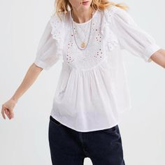 Buy More, SAVE More!




Material
Polyester


Pattern
Solid Color


Size
S,M,L,XL


Colour
White


Collar
Round Neck



 

CM Feminine Crew Neck Tops For Daywear, Summer Blouse Outfit, Womens Blouses Casual, Clothing Sketches, Women Blouses Fashion, Awesome Blouse, Color Block Top, Long Jumpsuits, Round Neck Tops