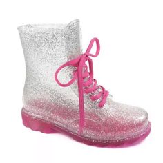 Wonder Nation Toddler Girls Lace Up Rain Boots Size 7-8 New! Item Comes From A Smoke Free Home I Do Not Accept Returns All Sales Are Final If You Are Satisfied With Your Purchase Please Leave 5 Star Ratings. Thanks For Casual Glitter Boots With Round Toe, Spring Non-slip Round Toe Boots, Spring Rain Boots With Round Toe, Spring Round Toe Rain Boots, Pink Lace-up Boots For Summer, Trendy Spring Rain Boots With Round Toe, Glitter Boots With Round Toe, Pink Non-slip Rain Boots With Round Toe, Pink Synthetic Boots For Summer