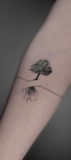 Best Tree Tattoos Wrap Around Tree Tattoo, Left Peck Tattoo Men Ideas, Pythagoras Tattoo, Men Tattoos For Daughter, Tree Wrist Tattoos For Women, Tattoo Nature Ideas, Existential Tattoo Ideas, Fine Line Tattoo Tree, Thinking Tattoo Ideas