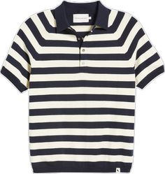 Classic Striped Polo Shirt, Sporty Striped Polo Shirt With Signature Stripes, Casual Three Stripes Polo Shirt For Golf, Sporty Striped Collared Polo Shirt, Casual Striped Polo Shirt, Casual Striped Polo Shirt For Golf, Casual Polo Shirt With Contrast Stripes For Golf, Casual Golf Polo Shirt With Contrast Stripes, Sporty Striped Polo Shirt With Ribbed Collar