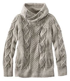 #LLBean: Women's Signature Cotton Funnelneck Sweater 100% Cotton Clothes, Comfy Cotton Sweater, Fisherman's Sweater, Fisherman Sweater, Summer Work Outfits, Iconic Style, Style Cardigan, Work Outfits Women, Funnel Neck