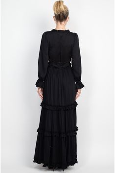 Long Sleeve Maxi Dress Black Maxi Dress With Ruffles, Sleeve Maxi Dress, Long Sleeve Maxi, Maxi Dress With Sleeves, Long Sleeve Maxi Dress, Latest Fashion Trends, Latest Fashion, Maxi Dress, Long Sleeve