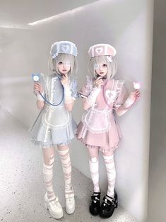 Yamikawaii Outfit, Yami Kawaii Outfit, Kawaii Nurse, Yami Kawaii Fashion, Ruffle Trim Shorts, Cosplay Clothes, Puff Sleeves Dress, Transparent Fabric, Steampunk Fashion Male