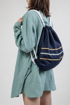 Functional bag/backpack with a thick, comfortable drawstring. Dimensions: 37x42 cm. Blue Canvas Backpack For Daily Use, Blue Travel Backpack Shoulder Bag, Blue Duffle Bag Backpack For Travel, Blue Duffle Bag For Travel, Casual Pouch Backpack For Daily Use, Blue Casual Canvas Bag For School, Casual Blue Canvas Bag For School, Large Capacity Blue Duffle Bag For School, Blue Large Capacity Duffle Bag For School