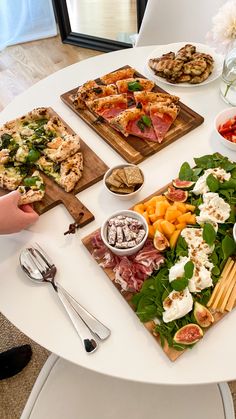 a table topped with different types of food