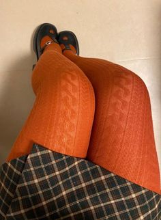 Stocking Outfit, Orange Tights, Jessica Day, Editorial Photos, Lockwood And Co, Sock Outfits, Closet Inspiration, Autumn 2024