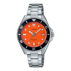 Get out and adventure with color and style. This sporty timepiece adds a unidirectional rotating bezel to the classic hour, minute, and seconds hand design and features a distinctive dial for a pop of color at your wrist. The easy-read date display at the 3 o’clock position adds an extra handy touch. Water resistance up to 50 meters frees you from worry, even on rainy days. Digital Watch With Subdials For Outdoor Activities, Outdoor Watches With Rectangular Dial, Outdoor Watch Accessories With Analog Display, Outdoor Analog Display Watches, Classic Outdoor Watch With Metal Dial, Classic Outdoor Watches With Metal Dial, Classic Watches With Metal Dial, Chronograph Watches For Outdoor Activities, Modern Analog Watches For Outdoor