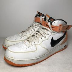 New! NIKE AIR FORCE 1 MID "I GOT NEXT" White Orange Black SZ 15 DV2134-100 Swoosh '22 was just added to eBay. Check it out! #eBay #eBaySeller Nike Mid-top Basketball Shoes For Streetwear, Jordan Mid-top Shoes With Air Max Cushioning For Streetwear, Nike Jordan Shoes With Boost Midsole For Streetwear, High-top Sportswear Sneakers With Branded Insole, Nike Air Max High-top Cushioned Shoes, Nike Jordan Mid-top Shoes For Streetwear, High-top Jordan Shoes For Sports, Sporty Mid-top Jordan Shoes For Streetwear, Streetwear Basketball Shoes