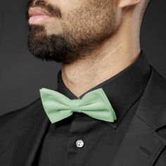 * Pre-tied
 * Made for the big and tall gentleman 
 * Fresh mint-green colour Classic Green Bow Tie For Summer, Green Bow With Bow Tie Back For Gift, Green Bow Tie For Summer, Classic Green Bow Tie For Party, Elegant Green Bow Tie For Summer, Green Formal Bow Tie For Summer, Formal Green Bow Tie For Summer, Green Satin Bow Tie, Fitted Green Bow With Ties