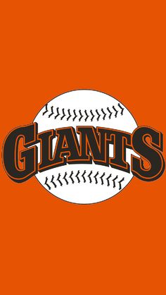 the san francisco giants logo on an orange background