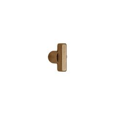 a wooden door handle on a white background