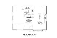 the second floor plan for a small house