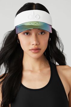 Tenniscore at its finest, the Solar Visor has a stiff, holographic brim and a comfortable crown made from our signature sweat-wicking Airlift performance fabric. Finished with a tonal logo and an adjustable buckle, it’s perfect for pickup matches or to complete a sporty look when the weather warms up. Sporty Curved Brim Visor For Sports, White Adjustable Sporty Baseball Cap, White Sporty Adjustable Baseball Cap, White Adjustable Fit Sporty Baseball Cap, Sporty White Adjustable Baseball Cap, White Baseball Cap For Outdoor, White Sports Visor, Sporty White Visor For Outdoor, White Sporty Visor For Sports