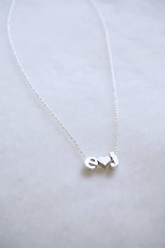 Couples Necklace - Personalized Necklace, Tiny Letter Necklace, Gift for Girlfriend, Couples Initials Necklace, Lowercase Alphabet Necklace by YsmDesigns on Etsy Minimalist Initial Pendant Charm Necklace For Anniversary Gift, Minimalist Initial Pendant Charm Necklace For Anniversary, Dainty Initials Necklace For Anniversary, Mother's Day Personalized Initial Necklace With Letter Beads, Mother's Day Personalized Gift Initial Necklace With Letter Beads, Mother's Day Personalized Letter Beads Initial Necklace, Minimalist Initial Pendant Name Necklace For Anniversary, Gift Initial Pendant Charm Necklace With Letter Beads, Initial Pendant Charm Necklace With Letter Beads For Gift