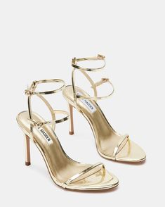 Hoco Heels, Graduation Heels, Wrap Around Heels, Champagne Heels, Gold Stiletto Heels, Homecoming Shoes, Strapy Heels, Formal Heels, Gold High Heels